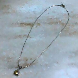 😍925 Silver/Citrine Pendant w/ Chain😍NWOT